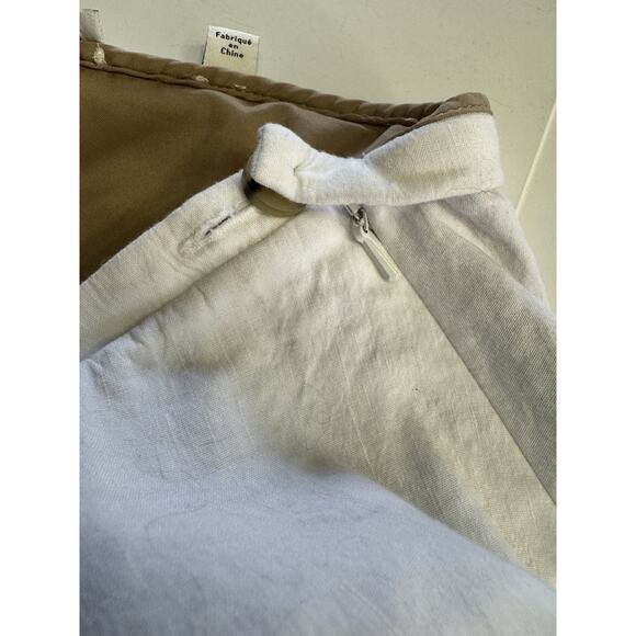 Vince Shorts Women 6 White Linen Blend Flounce Flare Side Zip Button - Picture 3 of 7